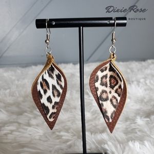 Handmade Faux Leather Earrings!